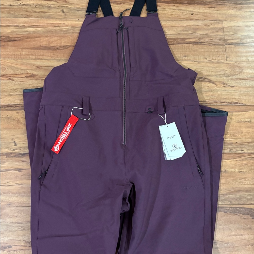 Volcom Swift Bib Overalls in Deep Purple